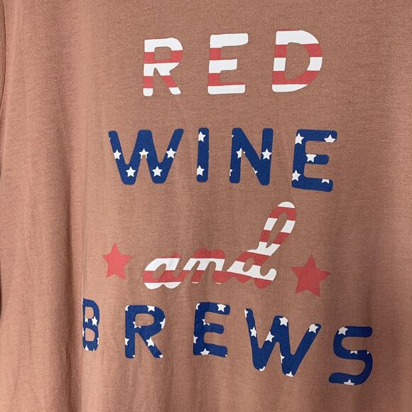 Torrid Womens Graphic Tee Size 2 2X Pink Red Wine And Brews Classic Fit - Picture 8 of 8